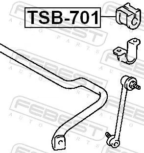 FEBEST FEBEST TSB-701 Mounting, stabiliser bar 
