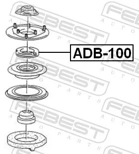 FEBEST FEBEST ADB-100 Rolling Bearing, suspension strut support mount 