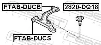 FEBEST FEBEST (FTAB-DUCS) Mounting, control/trailing arm 
