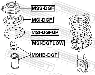 FEBEST FEBEST MSHB-DGF Protective Cap/Bellow, shock absorber 