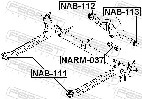 FEBEST FEBEST (NAB-113) Mounting, control/trailing arm 