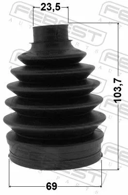 FEBEST FEBEST 2117P-KUGR Outer FEBEST Drive Shaft Cv Boot Kit 
