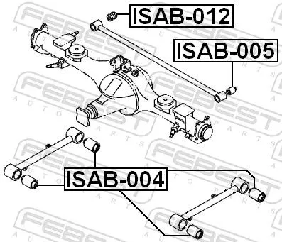 FEBEST FEBEST ISAB-012 Mounting, control/trailing arm 