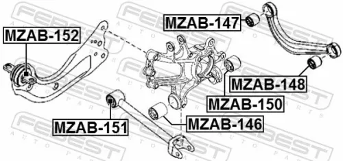 FEBEST FEBEST (MZAB-147) Mounting, control/trailing arm 