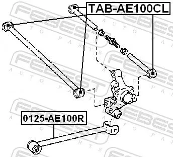 FEBEST FEBEST (TAB-AE100CL) Mounting, control/trailing arm 