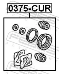 FEBEST FEBEST (0375-CUR) Repair Kit, brake caliper 
