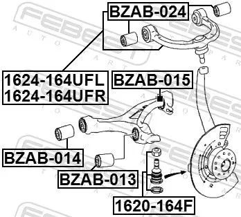 FEBEST FEBEST (BZAB-015) Mounting, control/trailing arm 