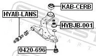 FEBEST FEBEST (KAB-CERB) Mounting, control/trailing arm 