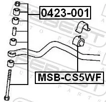 FEBEST FEBEST MSB-CS5WF Mounting, stabiliser bar 