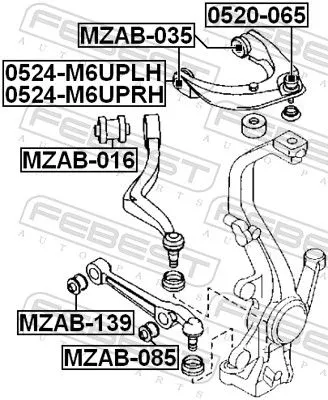 FEBEST FEBEST MZAB-139 Mounting, control/trailing arm 