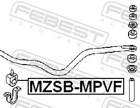 FEBEST FEBEST MZSB-MPVF Mounting, stabiliser bar 