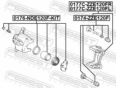 FEBEST FEBEST (0174-ZZE120F) Guide Bolt, brake caliper 