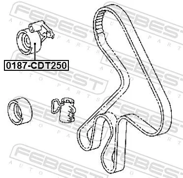 FEBEST FEBEST 0187-CDT250 Tensioner Pulley, timing belt 