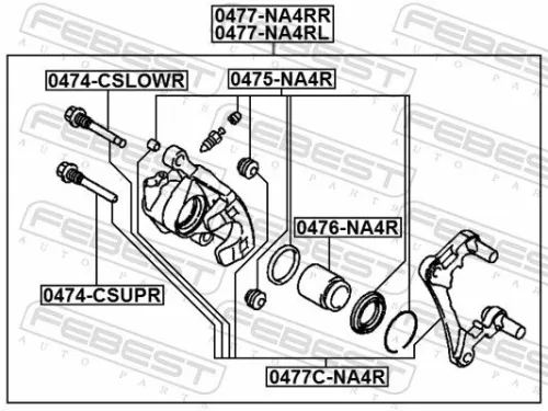 FEBEST FEBEST (0476-NA4R) Piston, brake caliper 