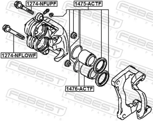 FEBEST FEBEST (1476-ACTF) Piston, brake caliper 