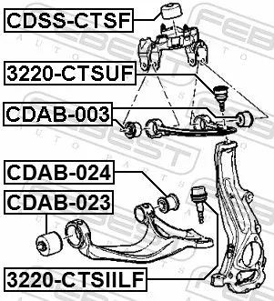 FEBEST FEBEST (CDAB-024) Mounting, control/trailing arm 