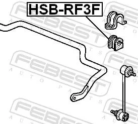 FEBEST FEBEST HSB-RF3F Mounting, stabiliser bar 