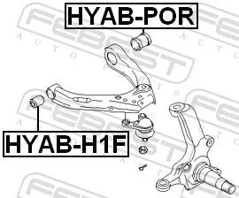 FEBEST FEBEST (HYAB-H1F) Mounting, control/trailing arm 