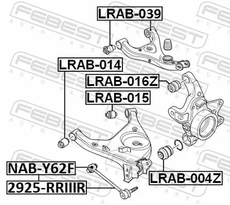 FEBEST FEBEST (LRAB-014) Mounting, control/trailing arm 