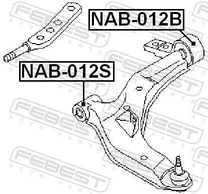 FEBEST FEBEST (NAB-012B) Mounting, control/trailing arm 