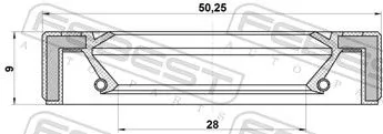 FEBEST FEBEST (95GAY-30500909L) Shaft Seal, drive shaft 