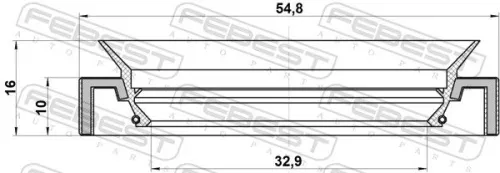 FEBEST FEBEST (95HAY-34551016C) Shaft Seal, drive shaft 