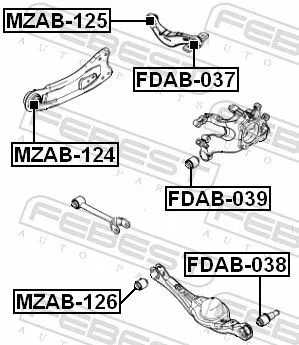 FEBEST FEBEST (FDAB-039) Mounting, control/trailing arm 
