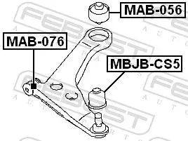 FEBEST FEBEST MBJB-CS5 Repair kit, supporting/ball joint 