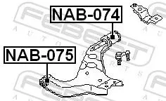 FEBEST FEBEST (NAB-075) Mounting, control/trailing arm 