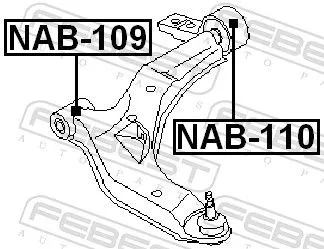 FEBEST FEBEST (NAB-110) Mounting, control/trailing arm 