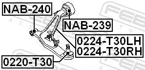 FEBEST FEBEST (NAB-240) Mounting, control/trailing arm 