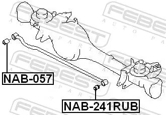 FEBEST FEBEST (NAB-241RUB) Mounting, control/trailing arm 