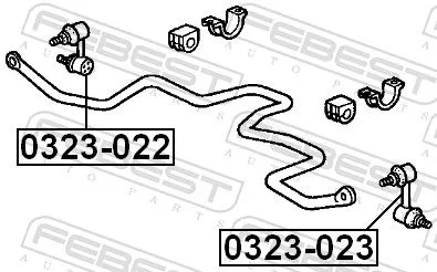 FEBEST FEBEST 0323-022 FEBEST 0323-022 Antiroll Bar Stabiliser Drop Link 