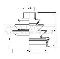  FIRST LINE Drive Shaft Cv Boot Kit