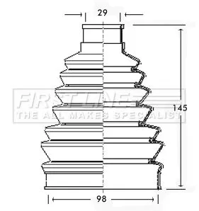  FIRST LINE Drive Shaft Cv Boot Kit