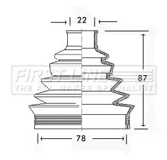 FIRST LINE FIRST LINE FCB2285  FIRST LINE Drive Shaft Cv Boot Kit 
