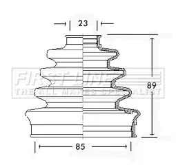  FIRST LINE Drive Shaft Cv Boot Kit