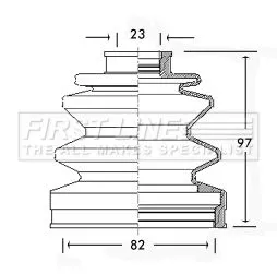 FIRST LINE FIRST LINE FCB2288  FIRST LINE Drive Shaft Cv Boot Kit 