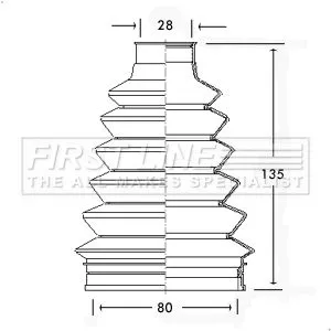 FIRST LINE FIRST LINE FCB2296  FIRST LINE Drive Shaft Cv Boot Kit 