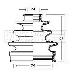 FIRST LINE FIRST LINE FCB2299  FIRST LINE Drive Shaft Cv Boot Kit 