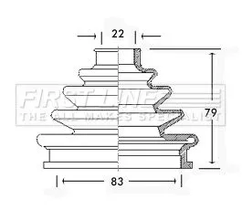  FIRST LINE Drive Shaft Cv Boot Kit