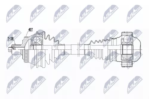 NTY NTY NPW-AU-048 NTY NPW-AU-048 Drive Shaft 
