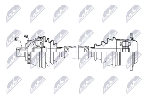 NTY NPW-AU-102 Drive Shaft