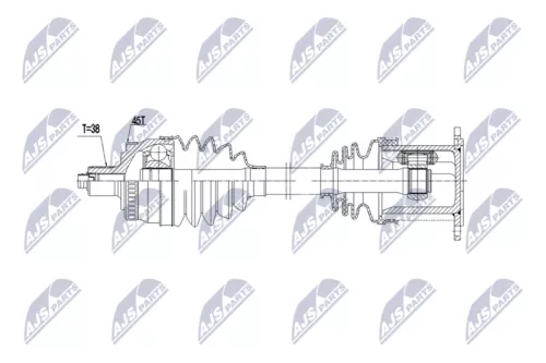 NTY NTY NPW-AU-112 NTY NPW-AU-112 Drive Shaft 