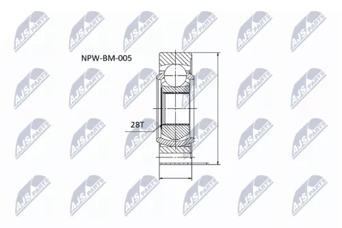 NTY NTY NPW-BM-005 Joint, propshaft 