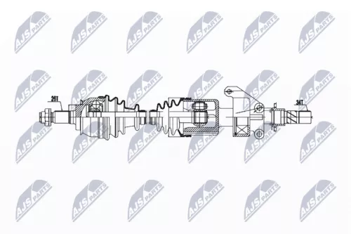 NTY NPW-BM-021 Drive Shaft
