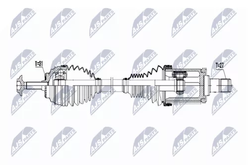 NTY NTY (NPW-BM-026) Front Left Front NTY Drive Shaft 