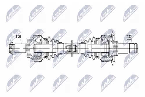 NTY NTY NPW-BM-041 NTY NPW-BM-041 Drive Shaft 