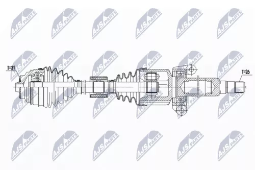 NTY NPW-BM-141 Drive Shaft