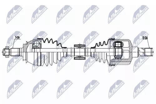 NTY NPW-BM-157 Drive Shaft